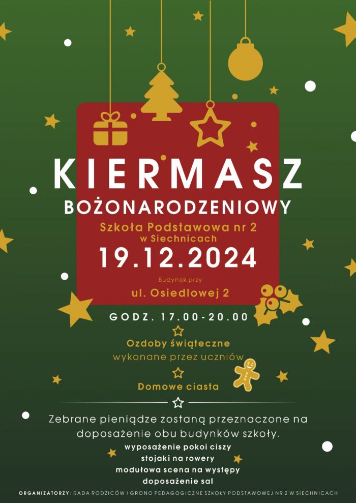 Kiermasz Bożonarodzeniowy 2024 w SP2